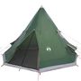 Voir la diapositive 4 : VIDAXL Tente de camping tipi 4 personnes vert impermeable