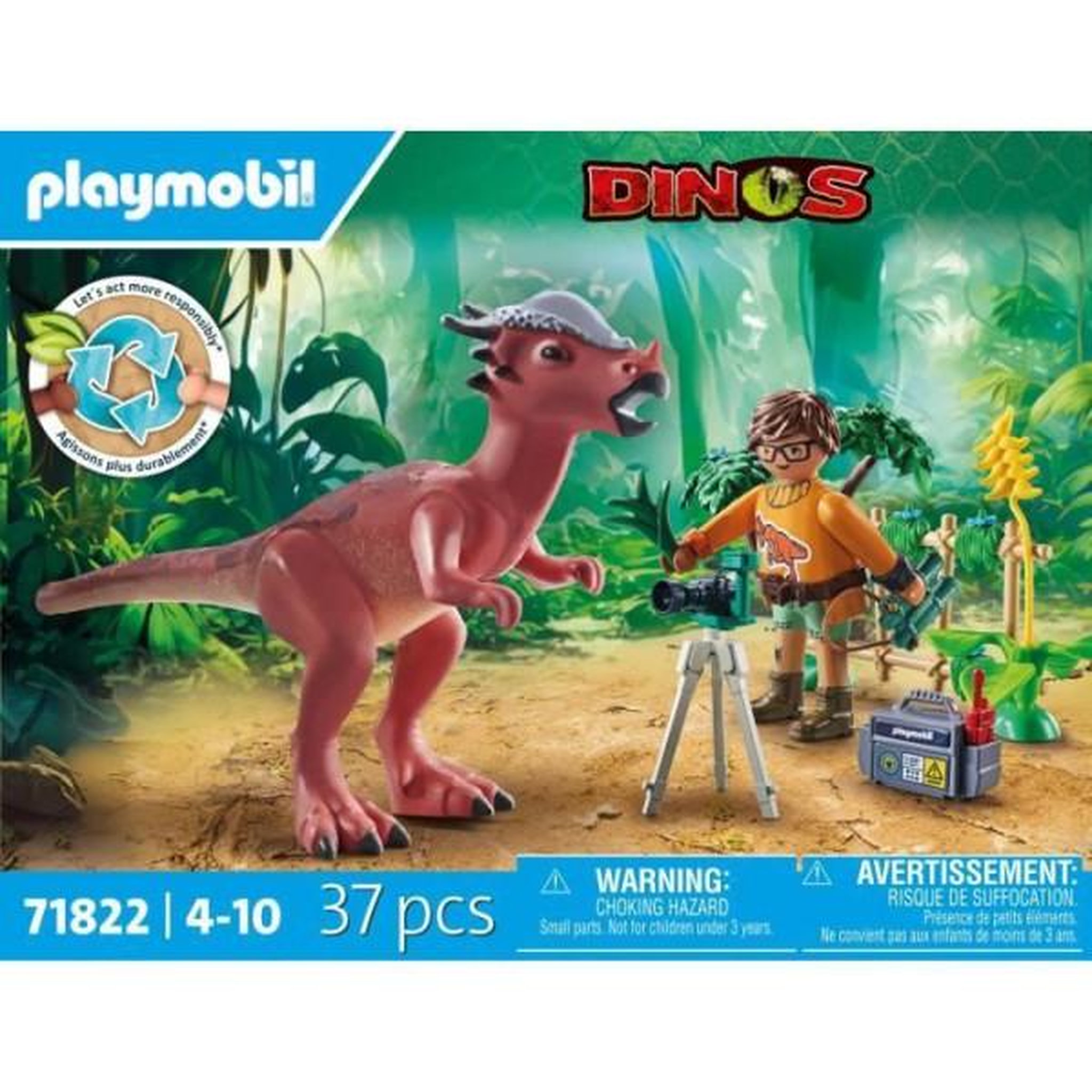 Voir la diapositive 6 : PLAYMOBIL Stygimoloch avec chercheur, matériel d'observation