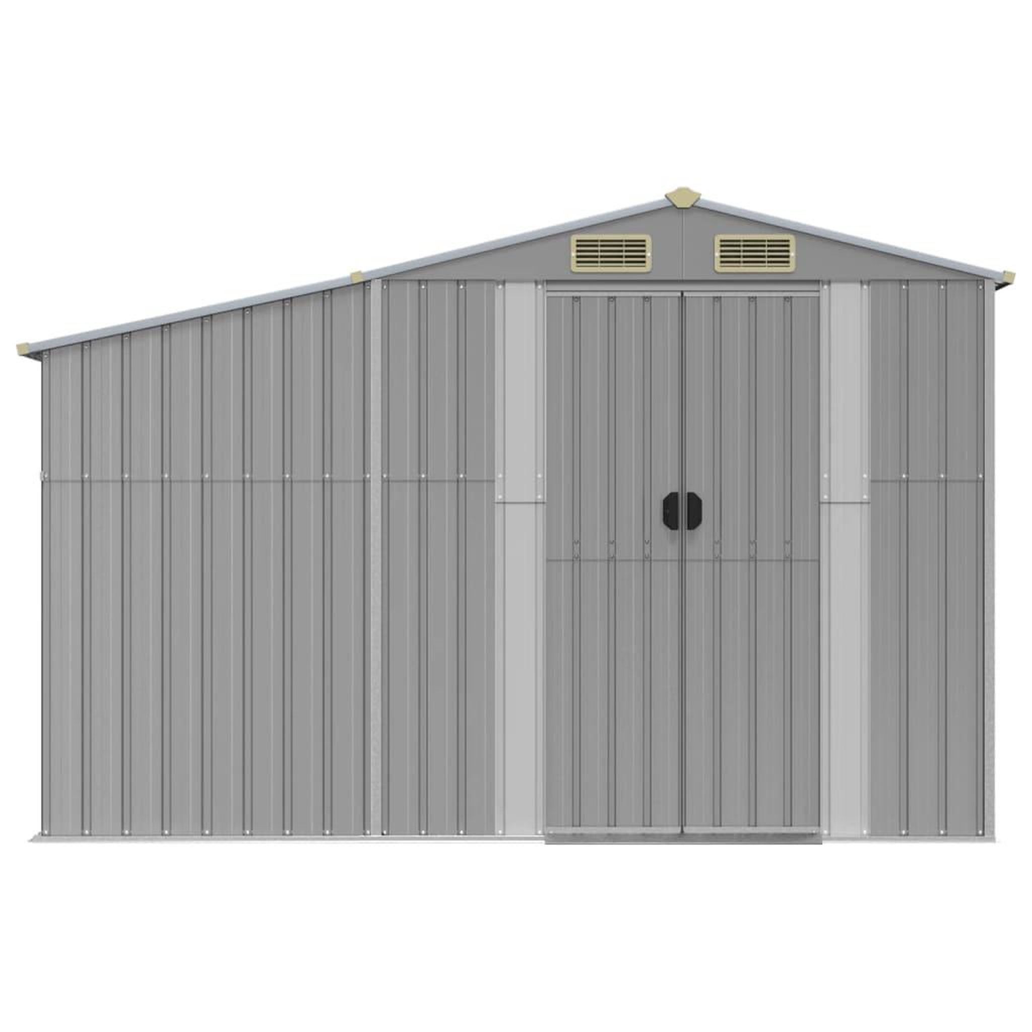 Voir la diapositive 4 : VIDAXL Abri de jardin gris 277x365,5x179 cm acier galvanise