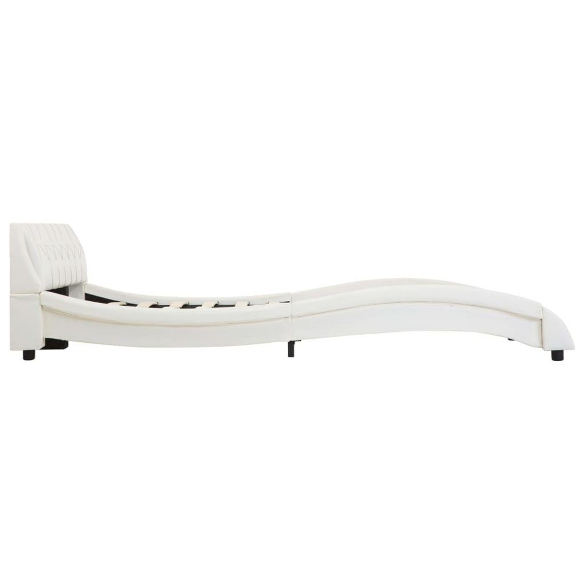 VIDAXL Cadre de lit sans matelas blanc similicuir 140x200 cm
