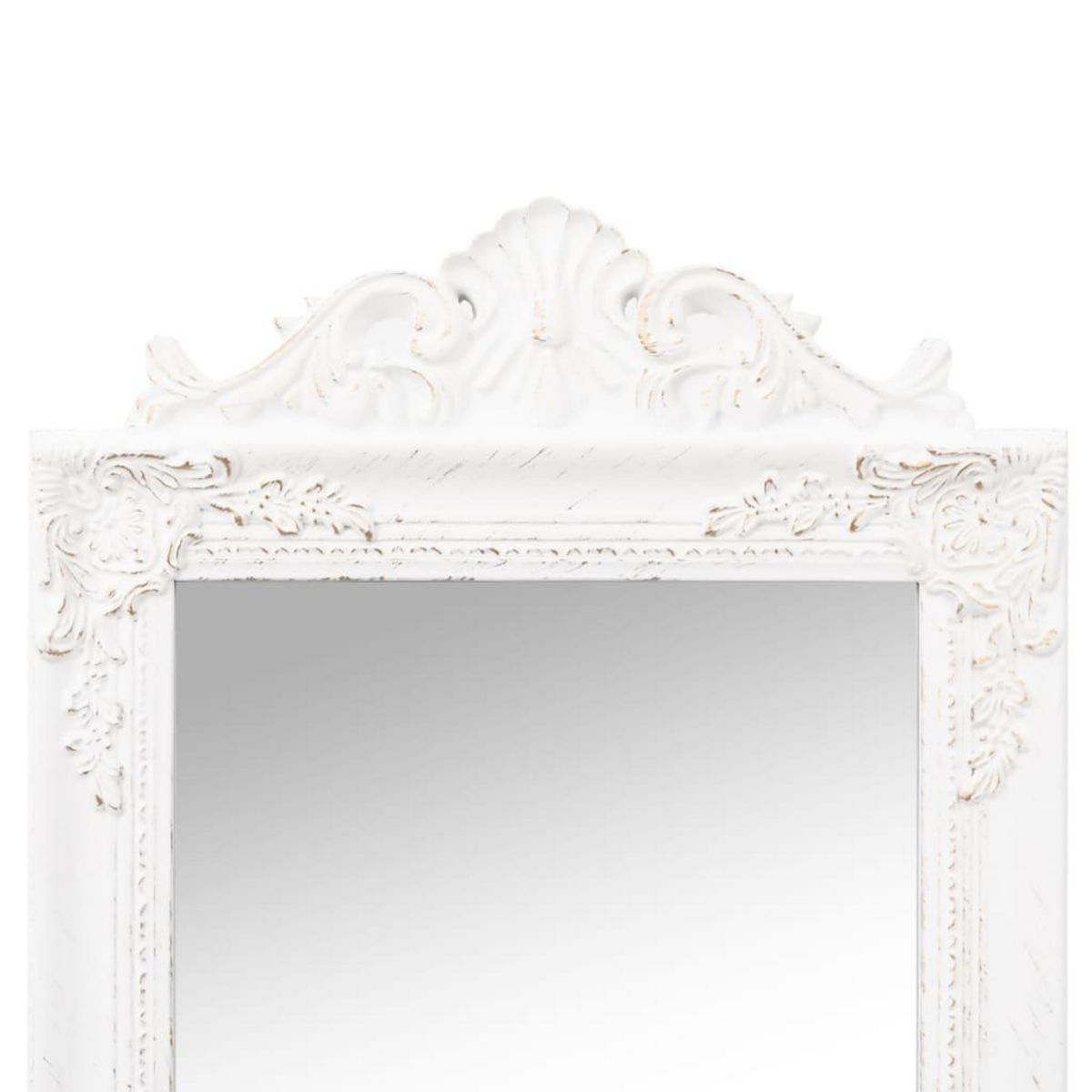 VIDAXL Miroir sur pied Blanc 50x200 cm