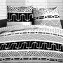 Voir la diapositive 2 : Kaliss Parure 4 pièces Graphic 2 personnes 100% coton 57 fils