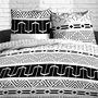 Voir la diapositive 2 : Kaliss Parure 4 pièces Graphic 2 personnes 100% coton 57 fils