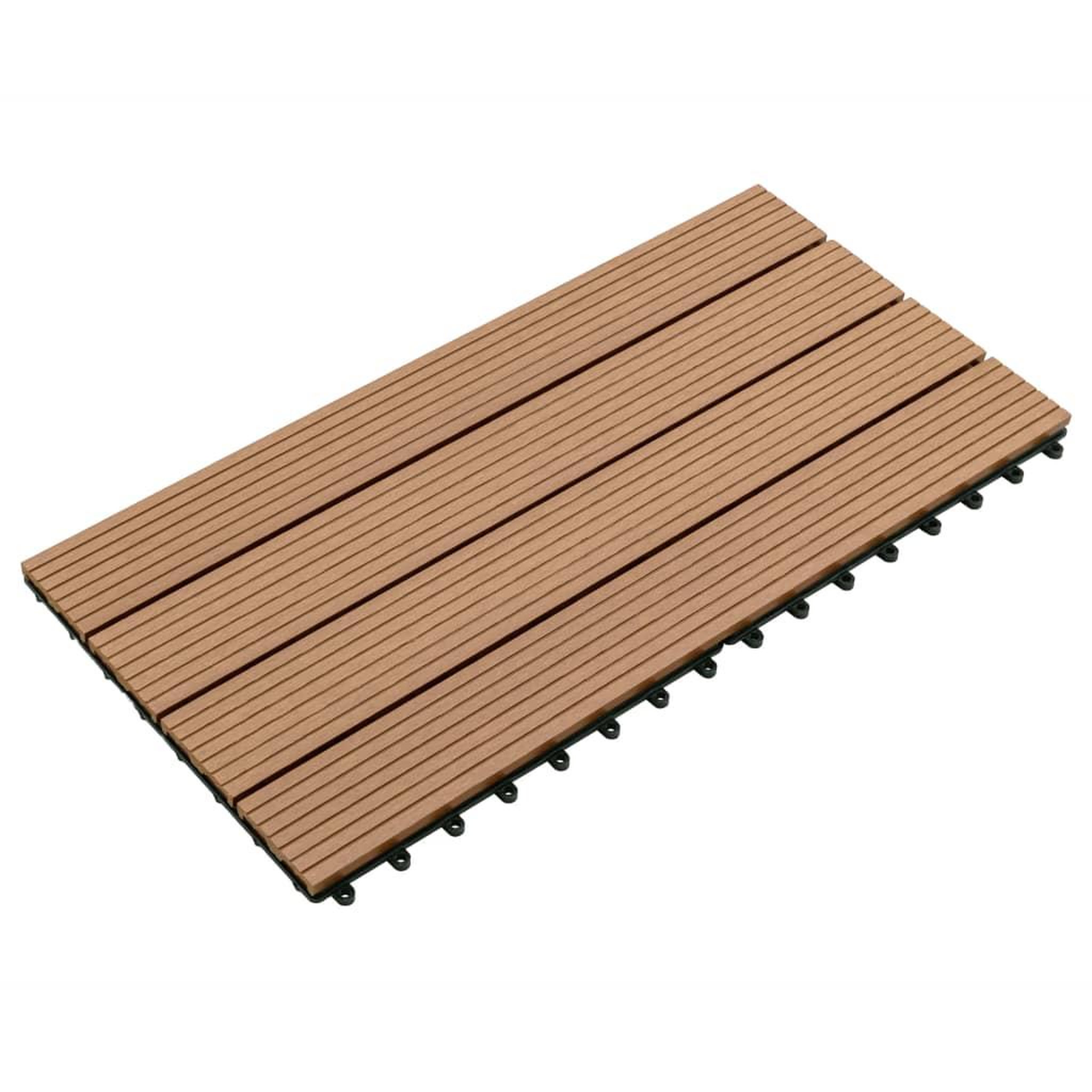 Voir la diapositive 4 : VIDAXL Carreaux de terrasse 6 pcs WPC 60x30 cm 1,08 m^2 Marron