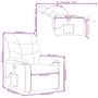 Voir la diapositive 6 : VIDAXL Fauteuil inclinable de massage Taupe Tissu