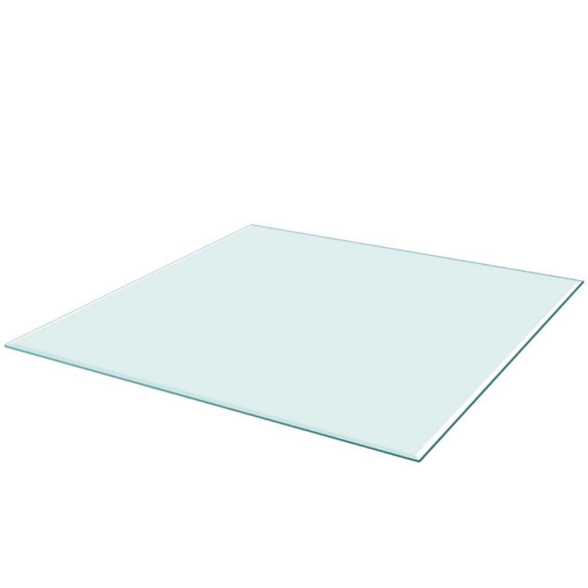 VIDAXL Dessus de table carre en verre trempe 700 x 700 mm