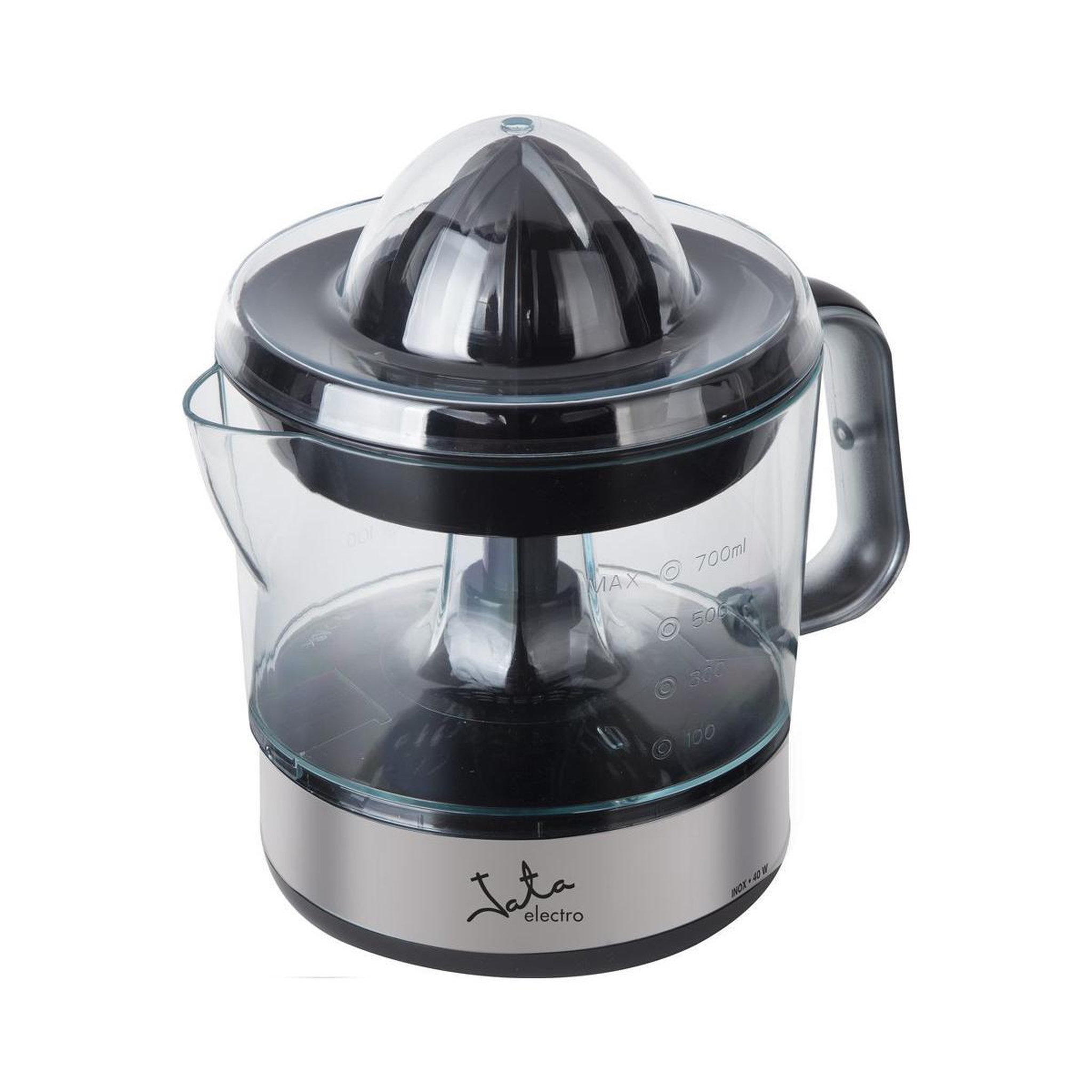 JATA JATA EX421 Centrifugeuse Presse-agrumes 40 W Noir, Acier inoxydable, Transparent