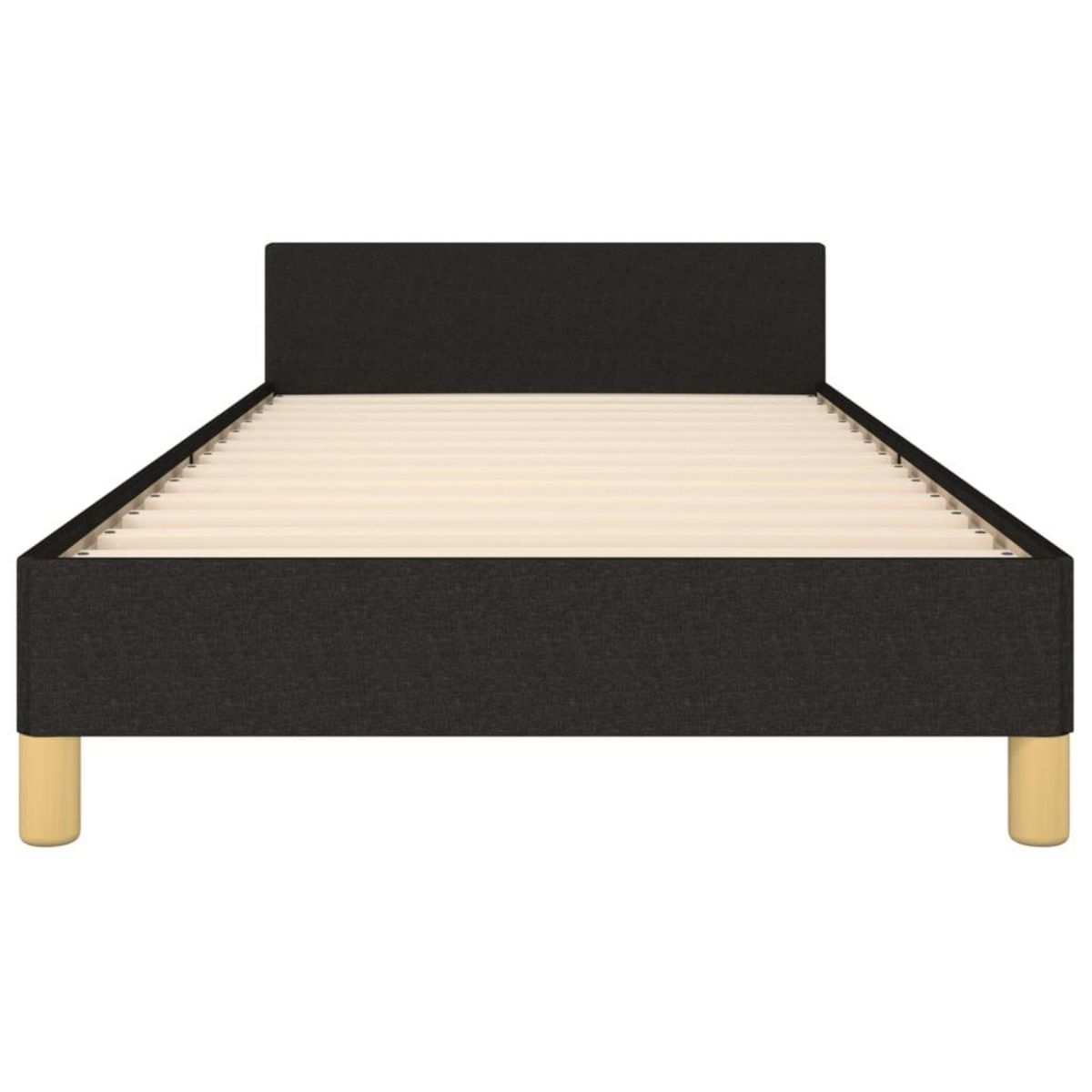 VIDAXL Cadre de lit avec tete de lit sans matelas noir 80x200 cm tissu