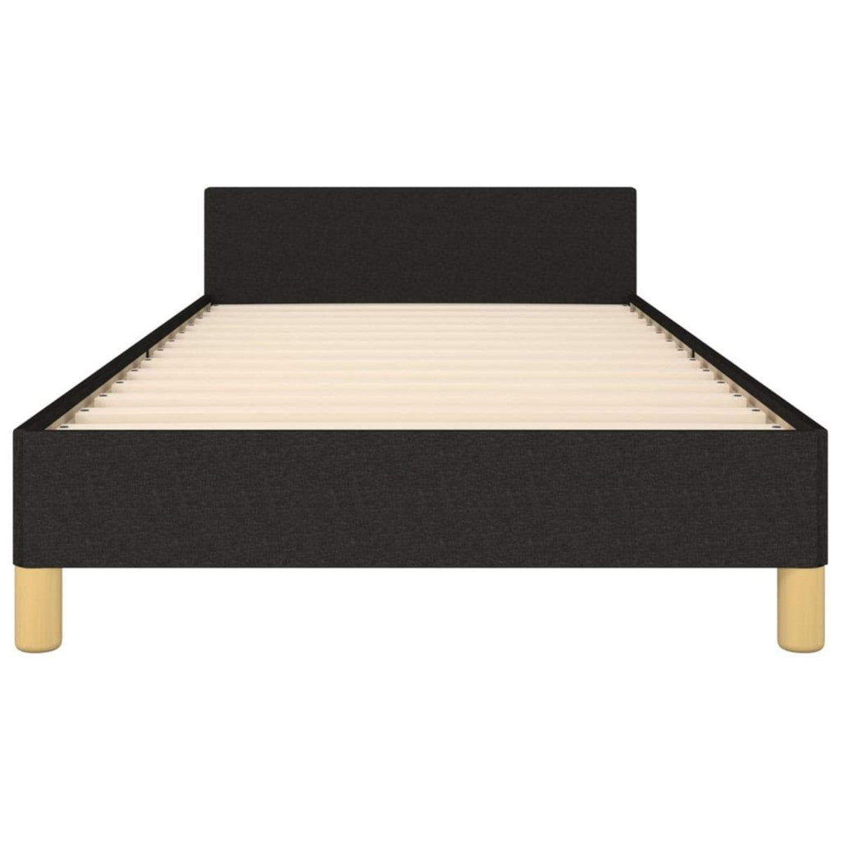 VIDAXL Cadre de lit avec tete de lit sans matelas noir 80x200 cm tissu