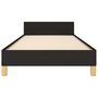 Voir la diapositive 5 : VIDAXL Cadre de lit avec tete de lit sans matelas noir 80x200 cm tissu