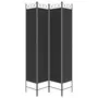 VIDAXL Cloison de separation 4 panneaux Noir 160x220 cm Tissu