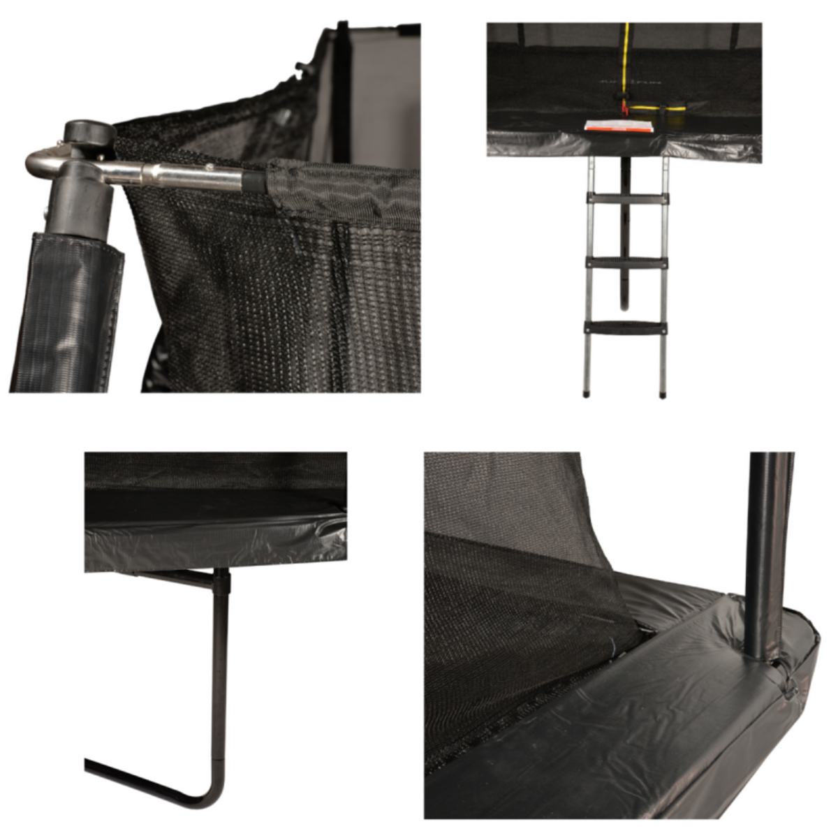 JUMP4FUN Trampoline de Jardin Rectangulaire XXL 518 x 305 cm - modèle Famille - avec Filet de sécurité, Matelas de Protection et Echelle