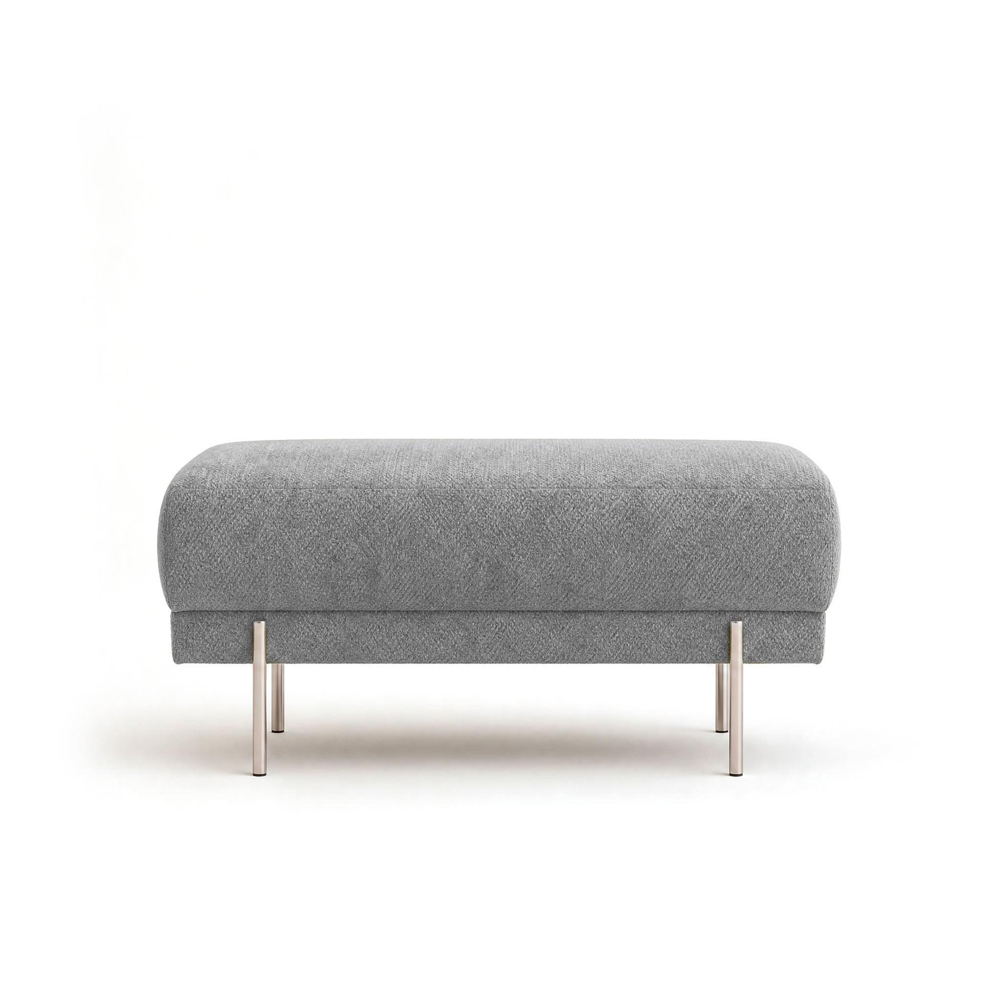 Voir la diapositive 5 : BEST MOBILIER Gabin - pouf en velours texturé