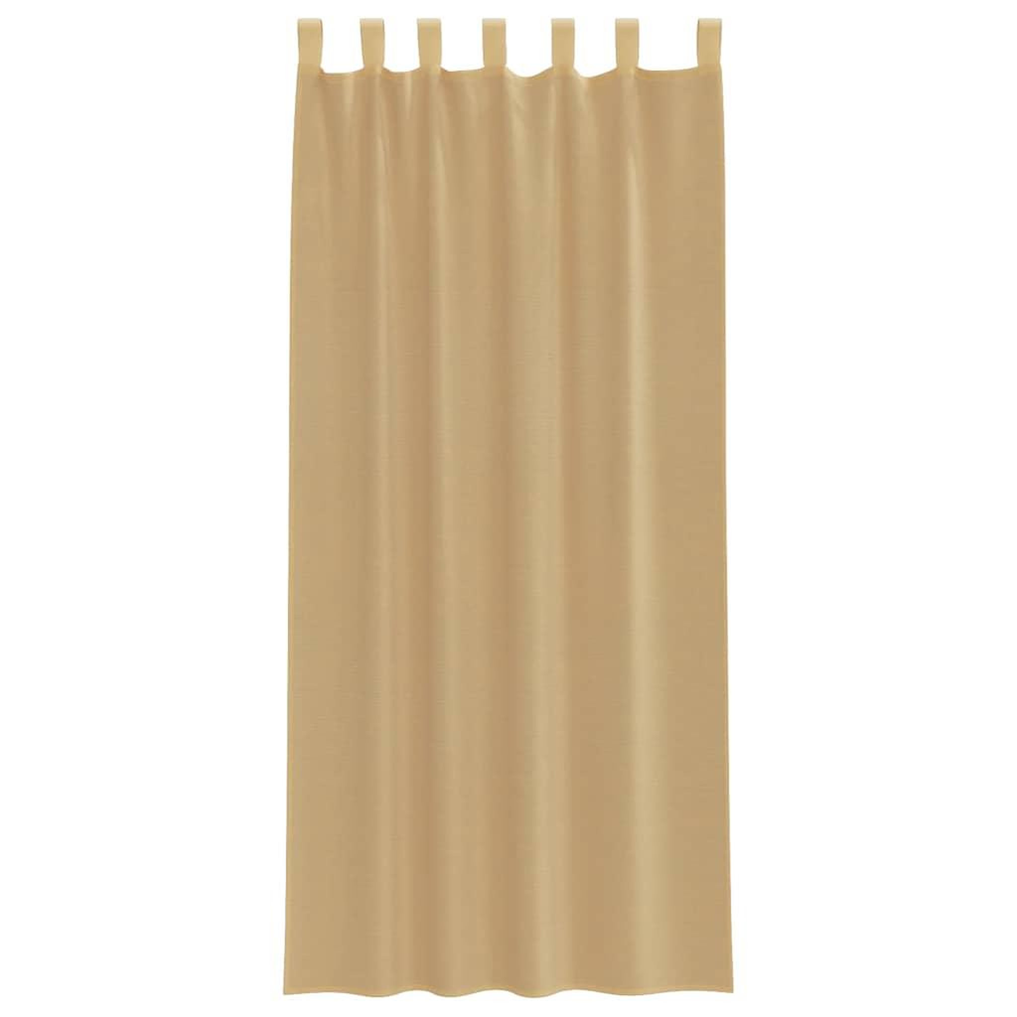 Voir la diapositive 4 : VIDAXL Rideaux en voile avec passe-tringles 2 pcs sable