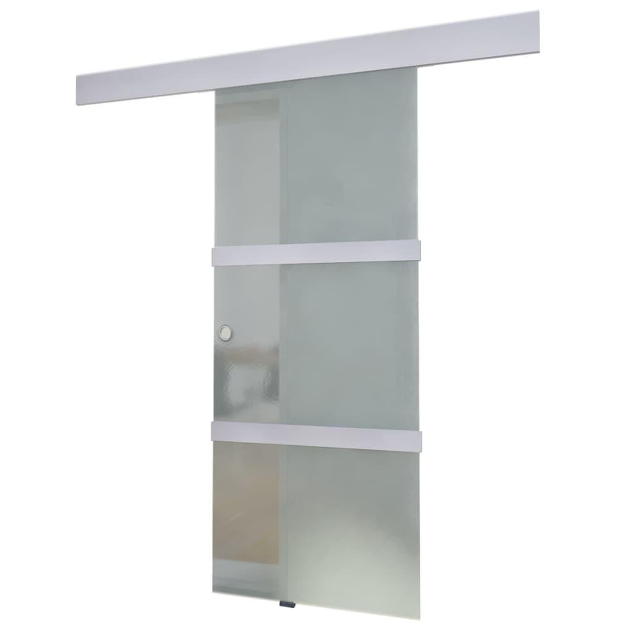 Voir la diapositive 2 : VIDAXL Porte coulissante verre et aluminium 178 cm argente