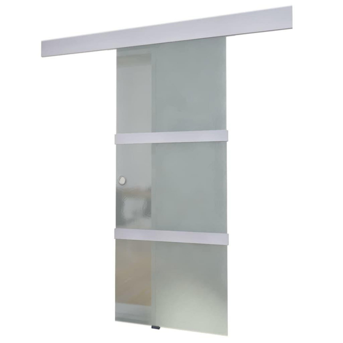 VIDAXL Porte coulissante Verre et aluminium 178 cm Argente