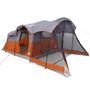Voir la diapositive 4 : VIDAXL Tente familiale tunnel 8 personnes gris et orange impermeable