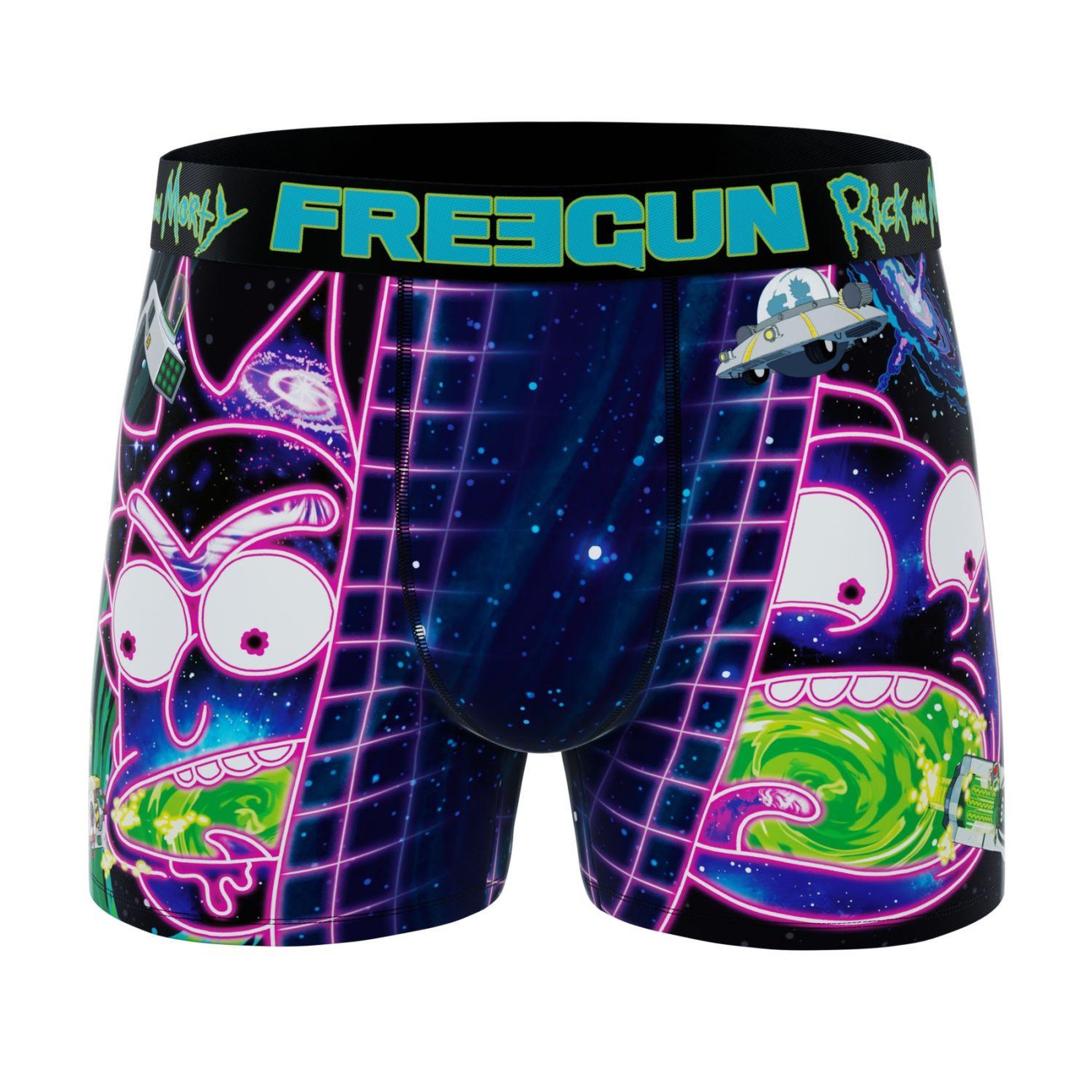 Voir la diapositive 6 : FREEGUN Lot de 4 Boxers homme Rick and Morty G1