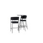 Voir la diapositive 5 : Paris Prix Ensemble Table de Bar & 2 Chaises  Bistro & Lui  105cm Noir