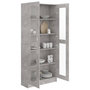 Voir la diapositive 4 : VIDAXL Armoire a vitrine Gris beton 82,5x30,5x185,5 cm Bois ingenierie