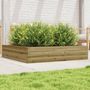 Voir la diapositive 1 : VIDAXL Jardiniere 110x110x23 cm bois de pin impregne