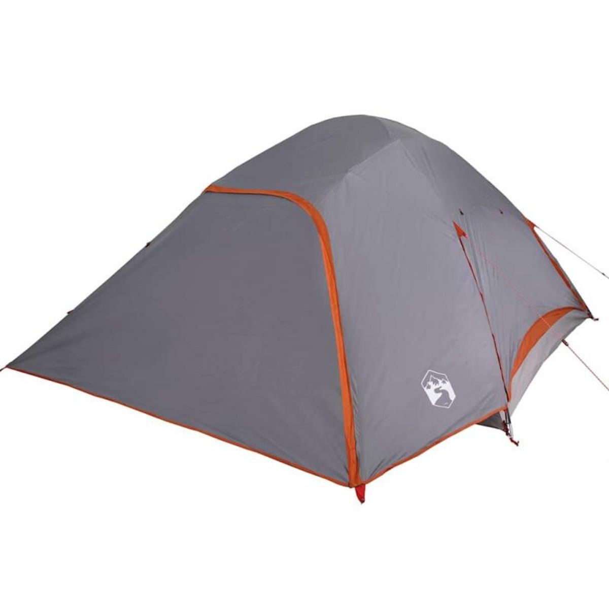 VIDAXL Tente de camping à dôme 4 personnes gris et orange imperméable