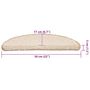 Voir la diapositive 6 : VIDAXL Tapis d'escalier 20 pcs creme 56x17x3 cm