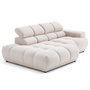 Voir la diapositive 6 : LISA DESIGN Matera - canapé d'angle gauche 3 places avec têtières réglables en tissu texturé