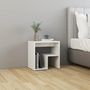 Voir la diapositive 6 : VIDAXL Tables de chevet 2pcs blanc brillant 40x30x40cm bois ingénierie