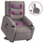 Voir la diapositive 4 : VIDAXL Fauteuil inclinable de massage Taupe Tissu