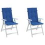 Voir la diapositive 4 : VIDAXL Coussins de chaise de jardin a dossier haut lot de 2 bleu royal