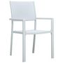 Voir la diapositive 2 : VIDAXL Chaises de jardin lot de 4 Blanc Plastique Aspect de rotin
