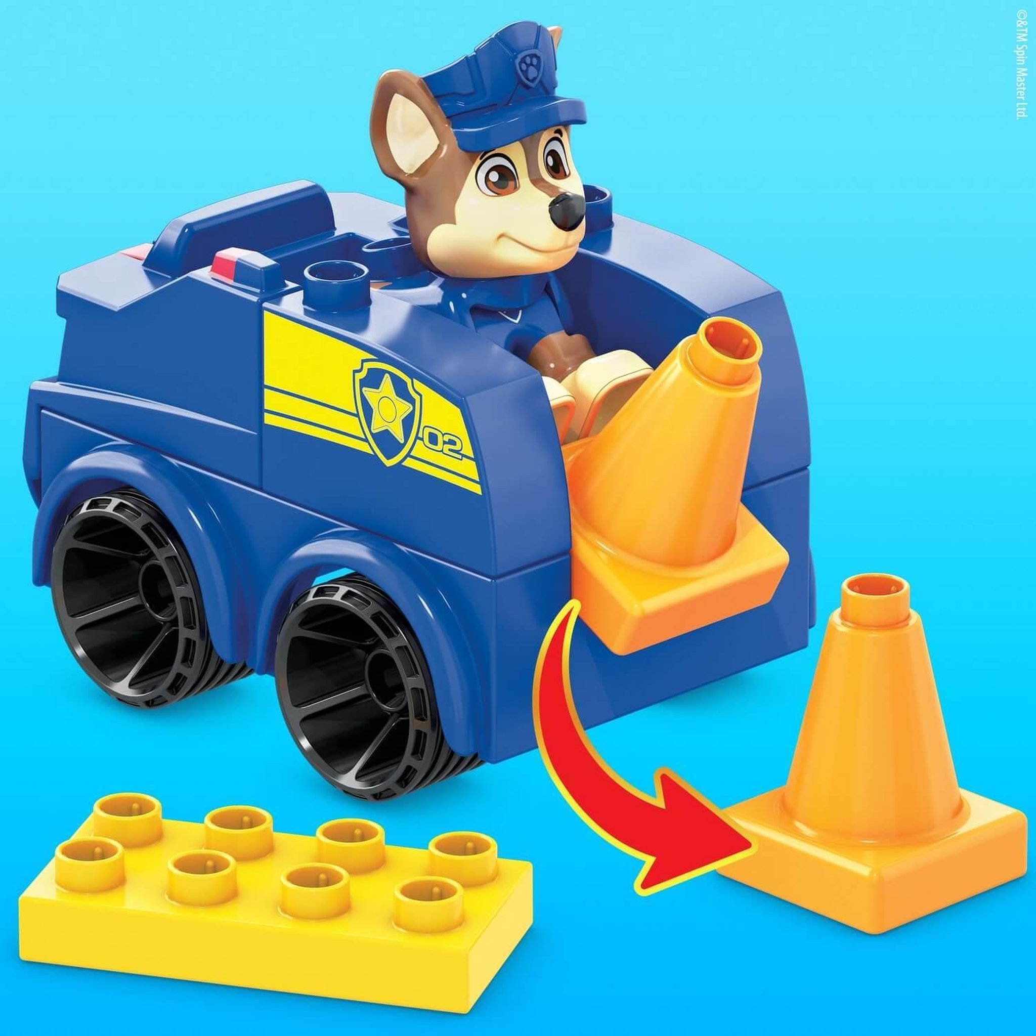 Voir la diapositive 4 : MEGABLOKS Pat' Patrouille : Véhicule De Police de Chase
