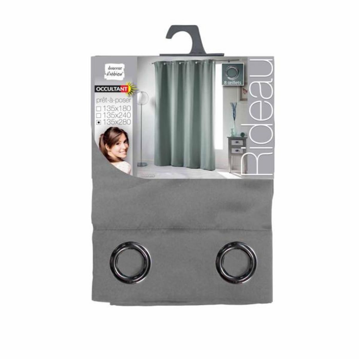 Paris Prix Rideau Occultant  Occult  135x280cm Gris