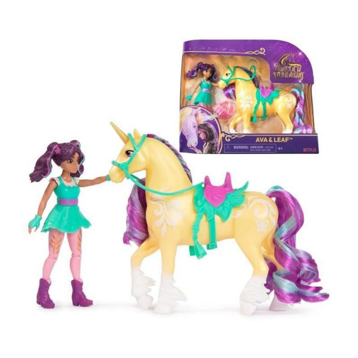 Spin Master SPIN MASTER COFFRET LICORNE ET POUPEE LEAF ET AVA Unicorn Academy