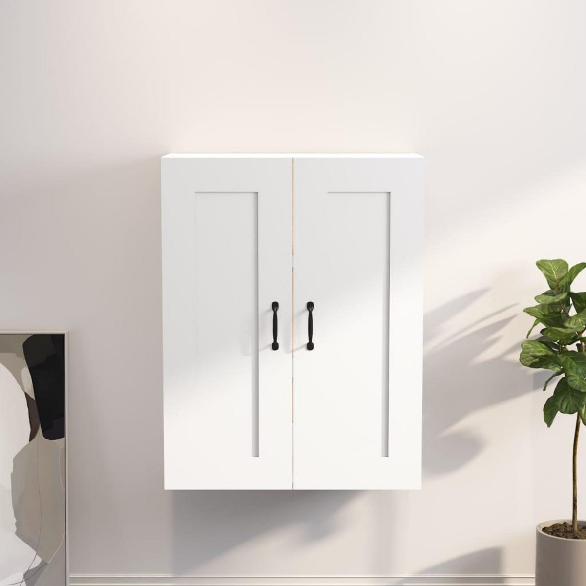 VIDAXL Armoire murale suspendue Blanc 69,5x32,5x90 cm