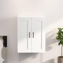 Voir la diapositive 1 : VIDAXL Armoire murale suspendue Blanc 69,5x32,5x90 cm