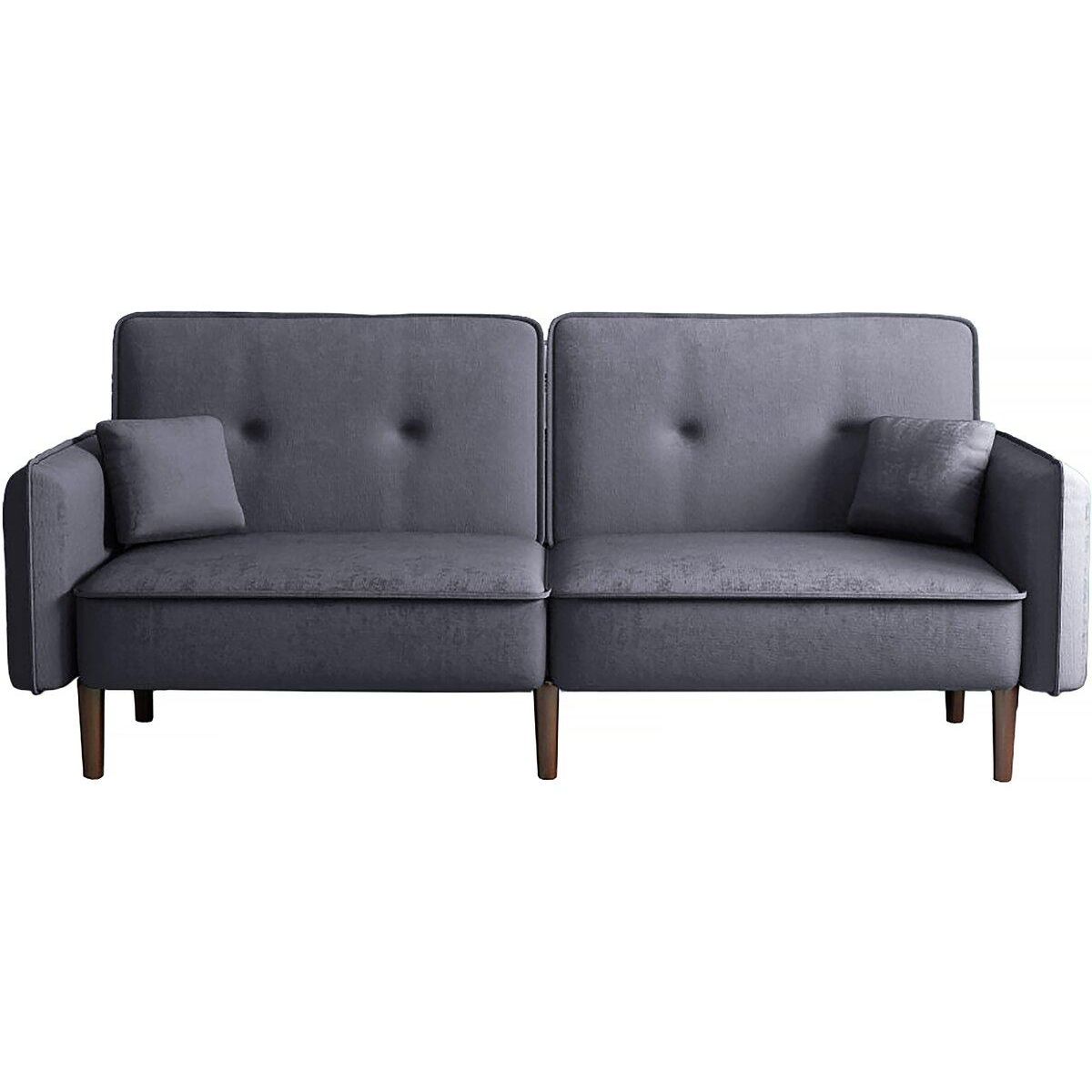 Habitat et Jardin Canapé droit clic clac convertible   Caspian  - Gris