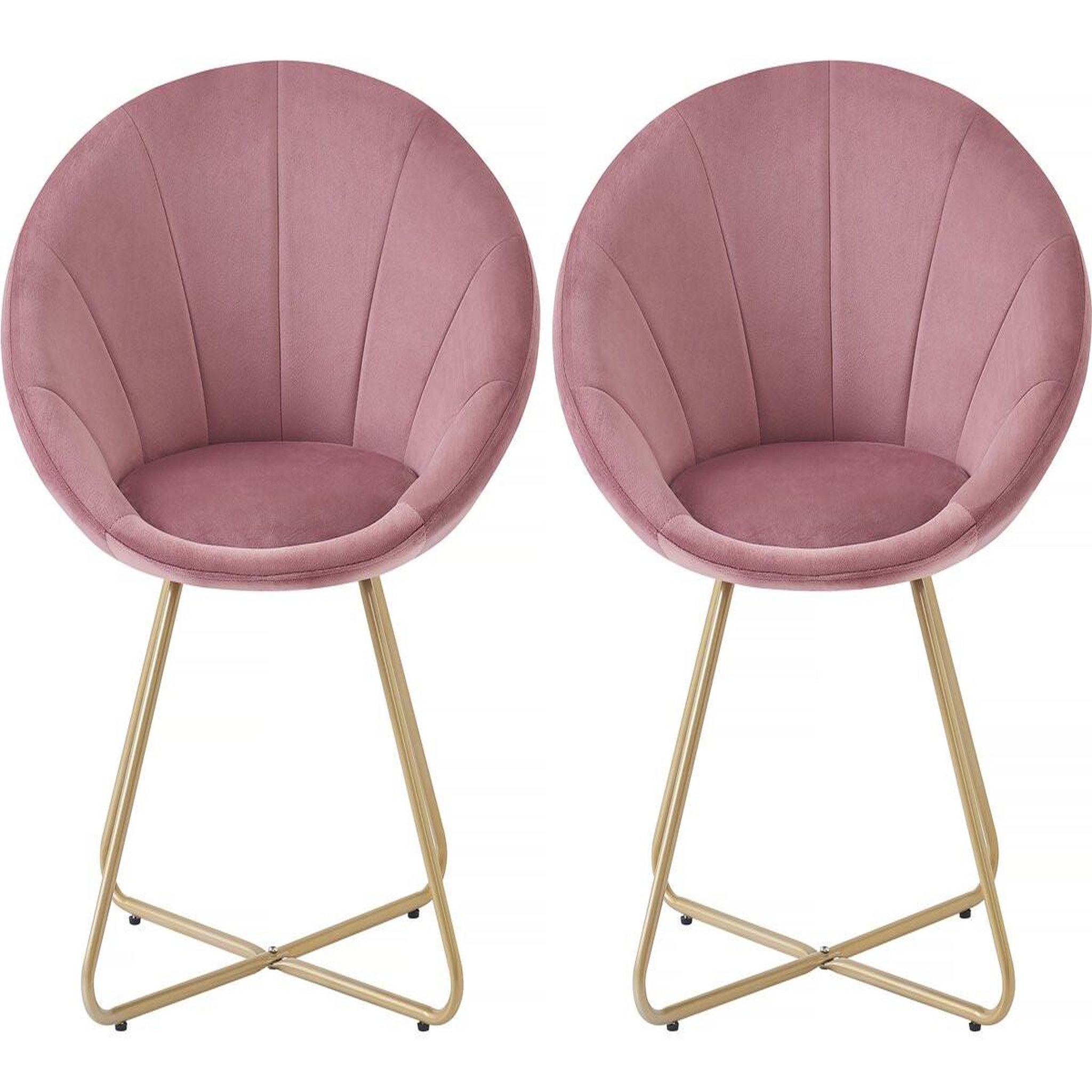 Habitat et Jardin Lot de 2 chaises de la salle a manger en velours  Rosalie  - Gris
