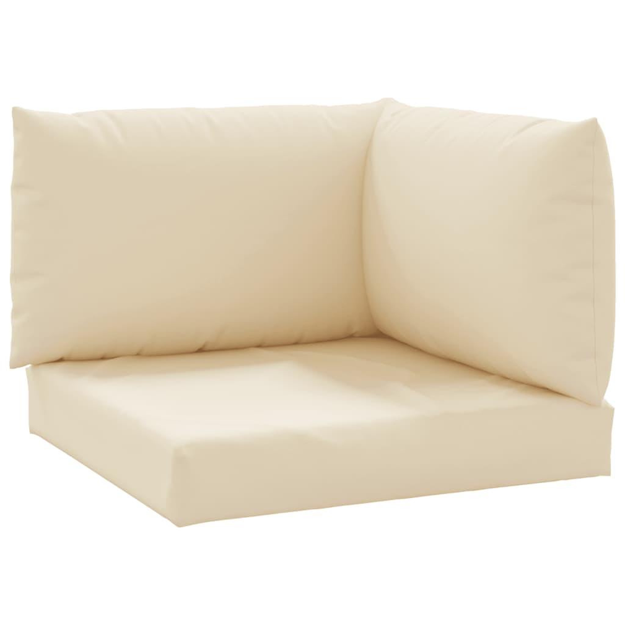 Voir la diapositive 2 : VIDAXL Coussins de palette lot de 3 beige tissu oxford