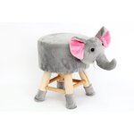 HEART OF THE HOME Tabouret enfant Eléphant Wilddidou - Gris
