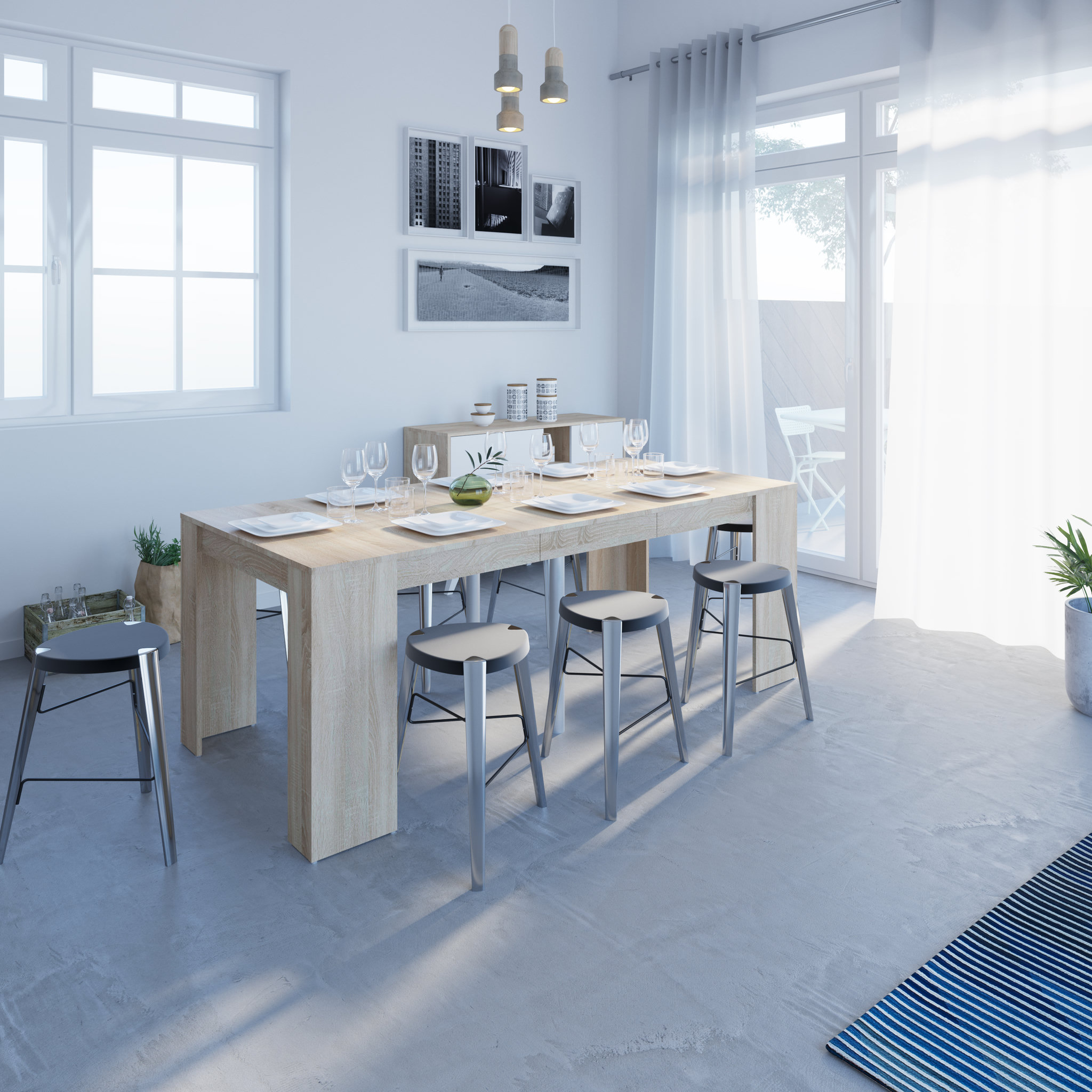 Voir la diapositive 1 : Table console extensible SOBRIO