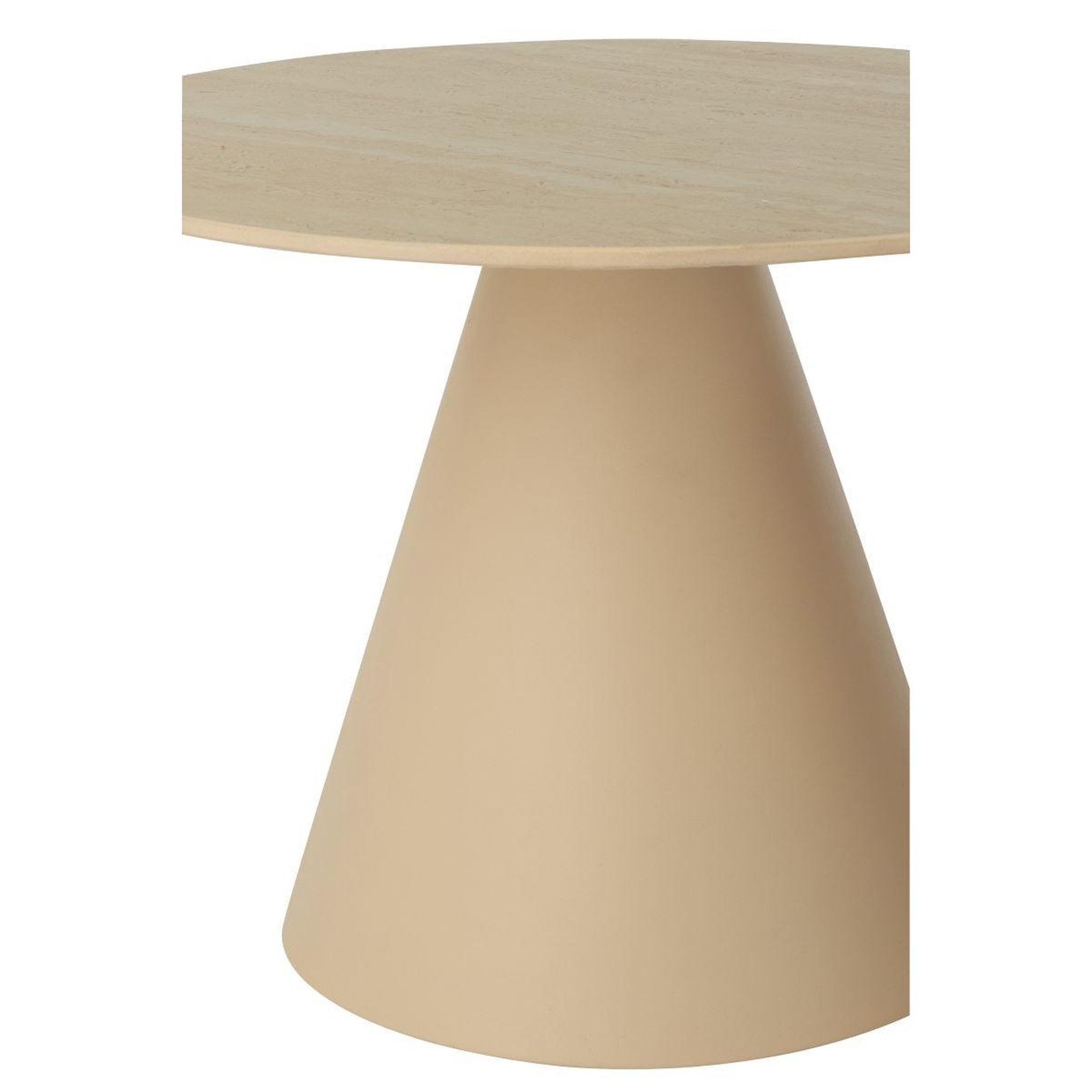 Voir la diapositive 4 : J-LINE Lot de 2 tables basses en métal  cône  60cm beige