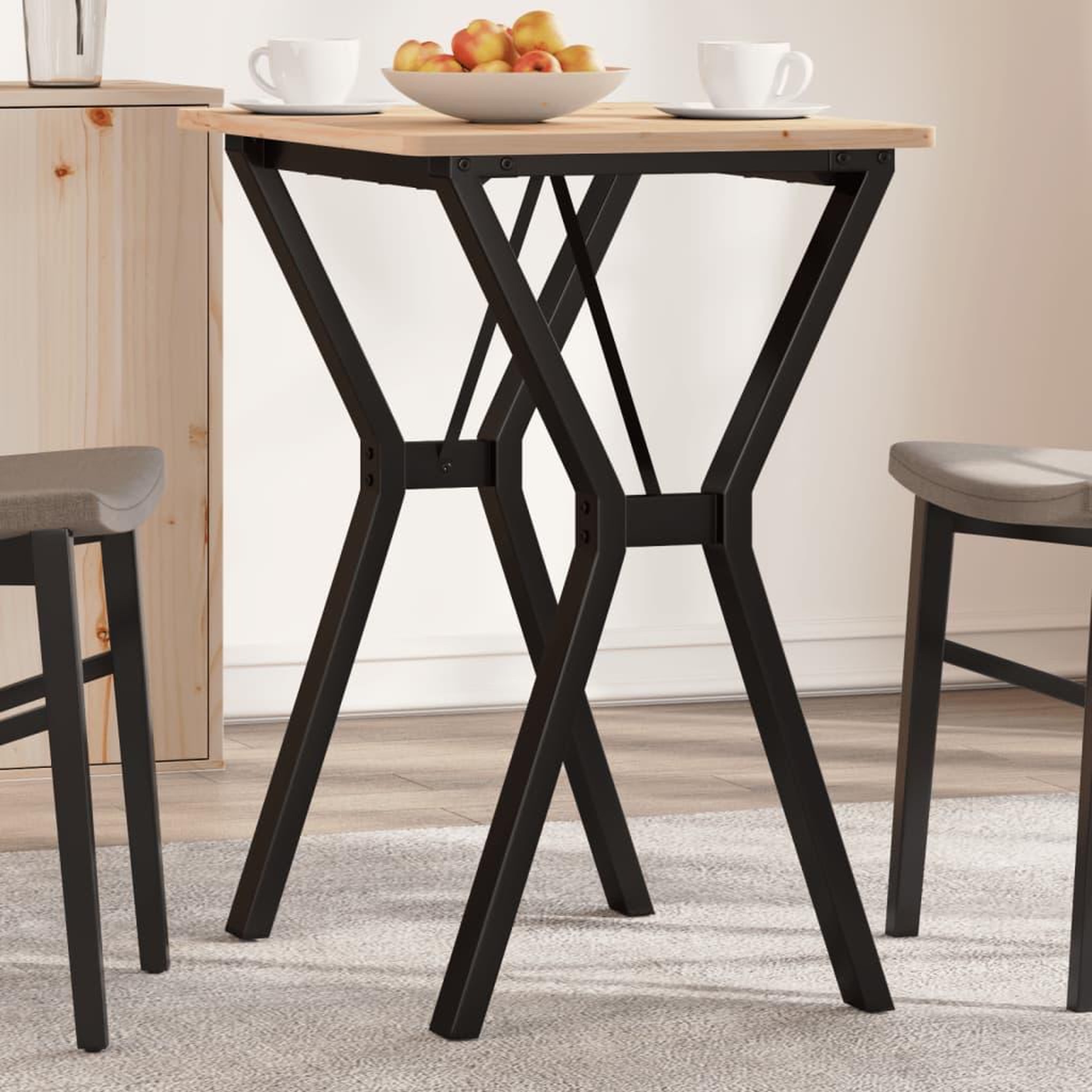 Voir la diapositive 3 : VIDAXL Pieds de table a manger cadre en Y 60x40x73 cm acier