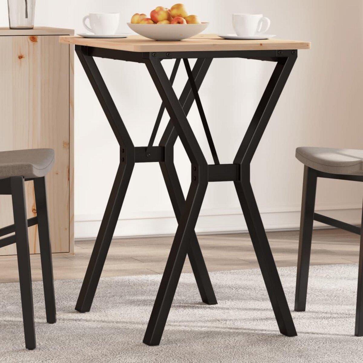 VIDAXL Pieds de table a manger cadre en Y 60x40x73 cm acier