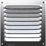 CENTRALE BRICO Grille d'aération aluminium anodisé, L.10 x l.10 cm