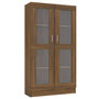 Voir la diapositive 2 : VIDAXL Armoire a vitrine Chene brun 82,5x30,5x150 cm Bois d'ingenierie