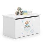 KOBI Coffre à jouets Daria avec motif ourson - Rangement pratique et élégant pour la chambre d'enfant