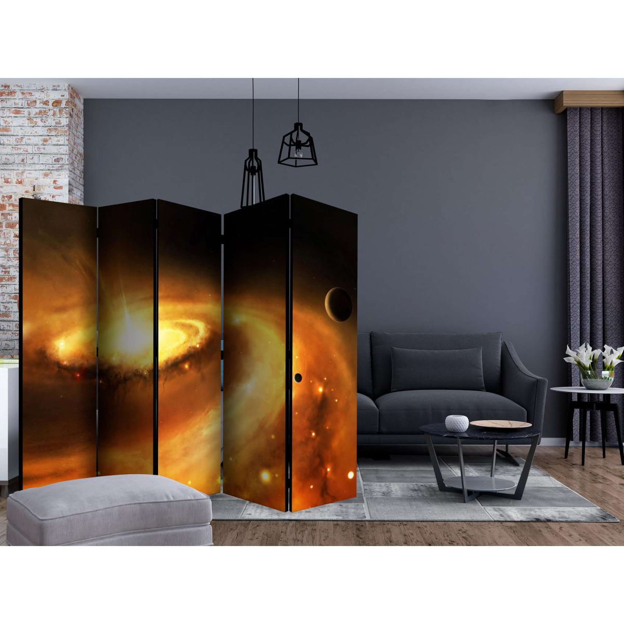 Voir la diapositive 2 : Paris Prix Paravent 5 volets  galactic center of the milky way  172x225cm