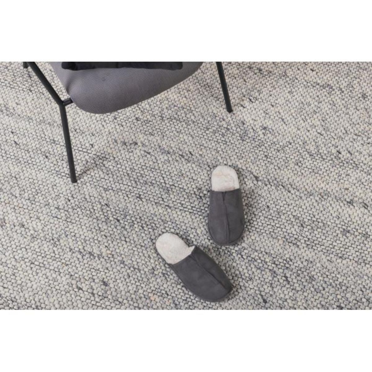 Paris Prix Tapis Déco en Laine  Ganga  201x303cm Gris